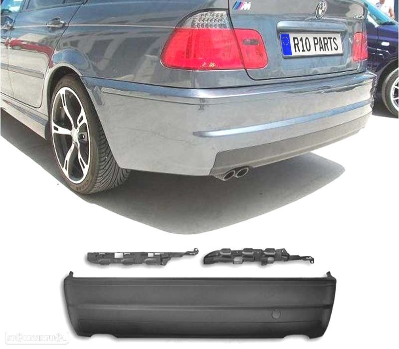 PÁRA-CHOQUES TRASEIRO BMW E46 98-05 DUPLA SAÍDA - 1