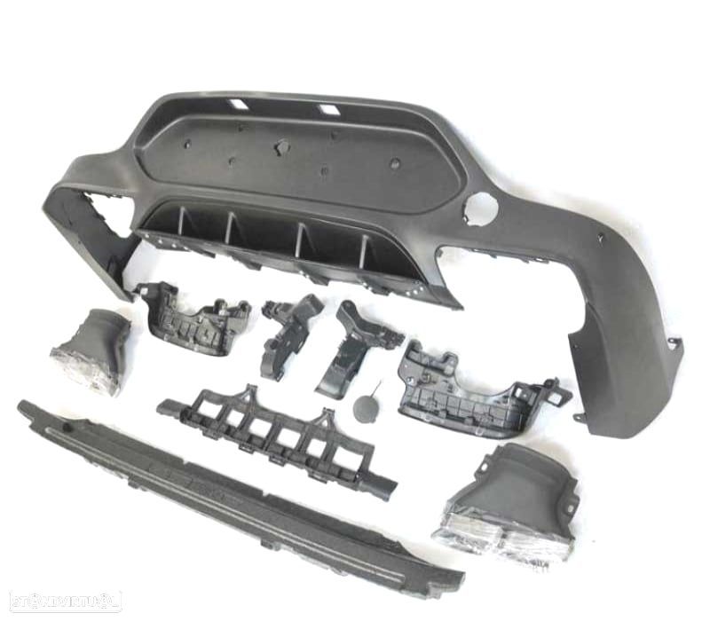 DIFUSOR TRASEIRO MERCEDES GLC X253 COUPÉ 15-18 LOOK AMG GLC63 + PONTEIRAS DE ESCAPE - 2