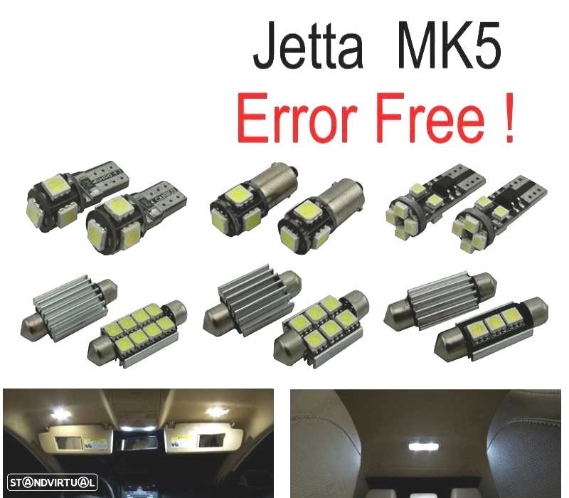 KIT COMPLETO 12 LAMPADAS LED INTERIOR PARA VOLKSWAGEN VW JETTA 5 MK5 05-10 - 1