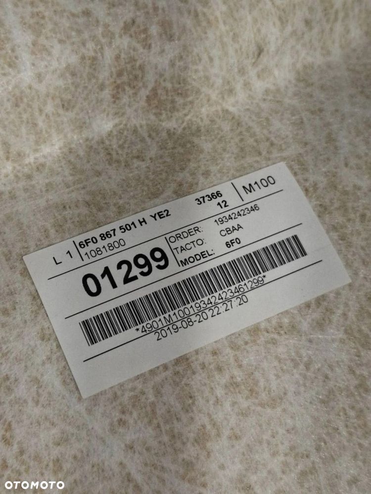 Seat Ibiza V FR 2019 Podsufitka czarna 6F0867501H oryginał fajny stan - 10