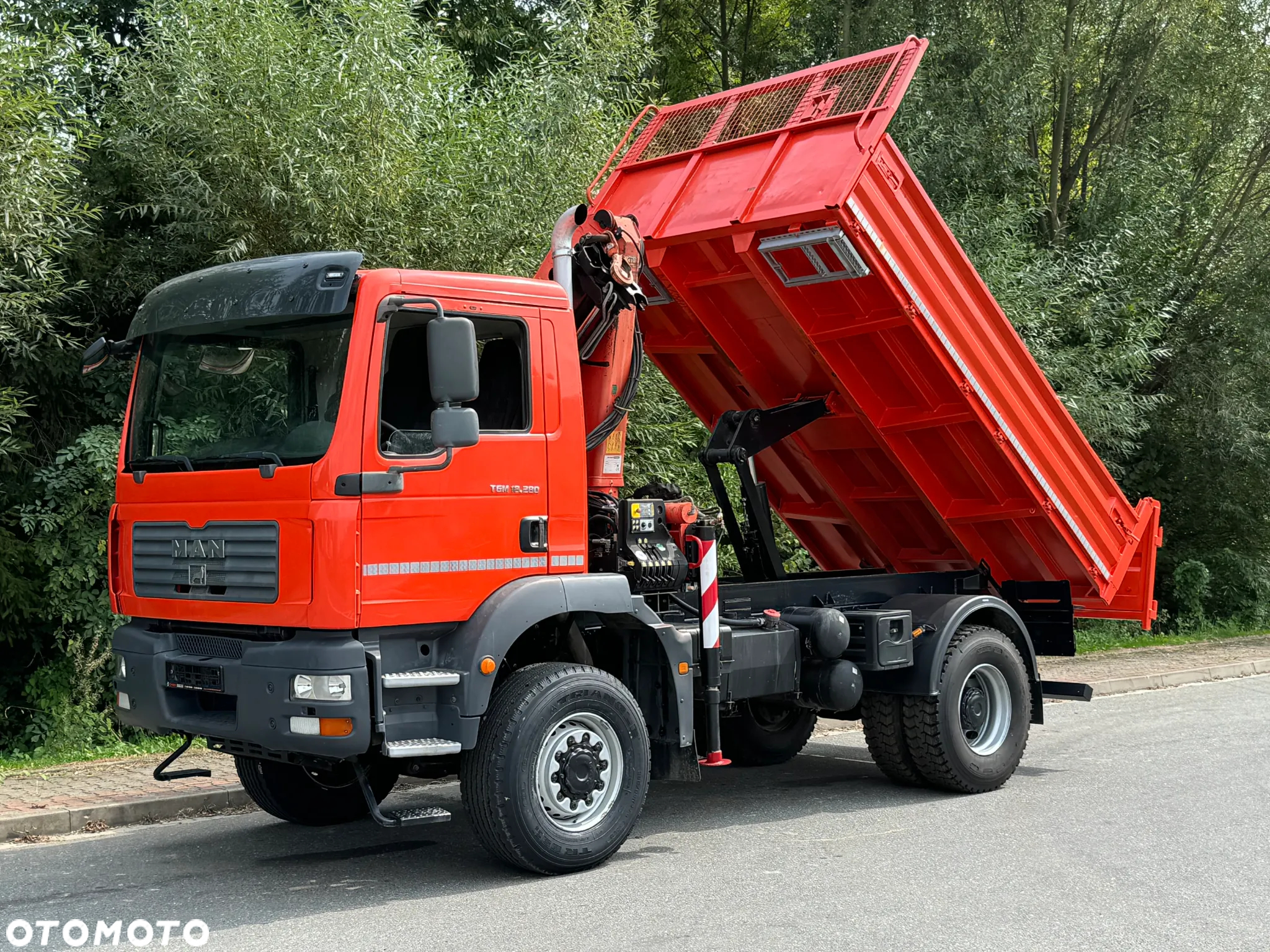 MAN TGM 18-280 MAN 4x4 HDS PALFINGER 105 KIPER WYWROTKA MEILLER BARDZO DOBRY STAN - 31