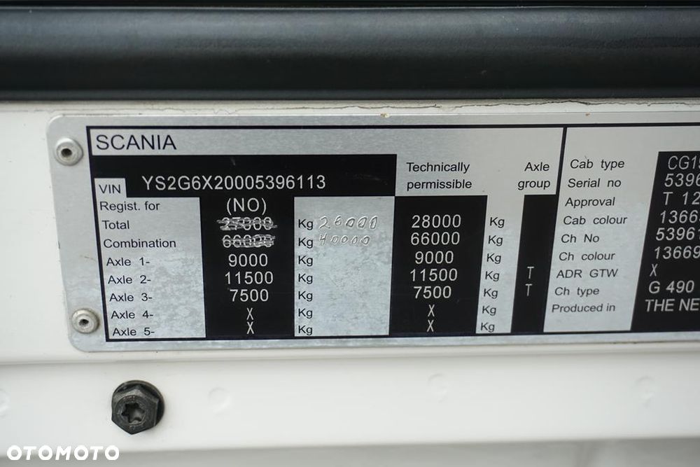 Scania G 490 / 6 X 2 / SKRZYNIOWY + HDS / HMF 3220 K7 / WYSIĘG 18,9 M - 11