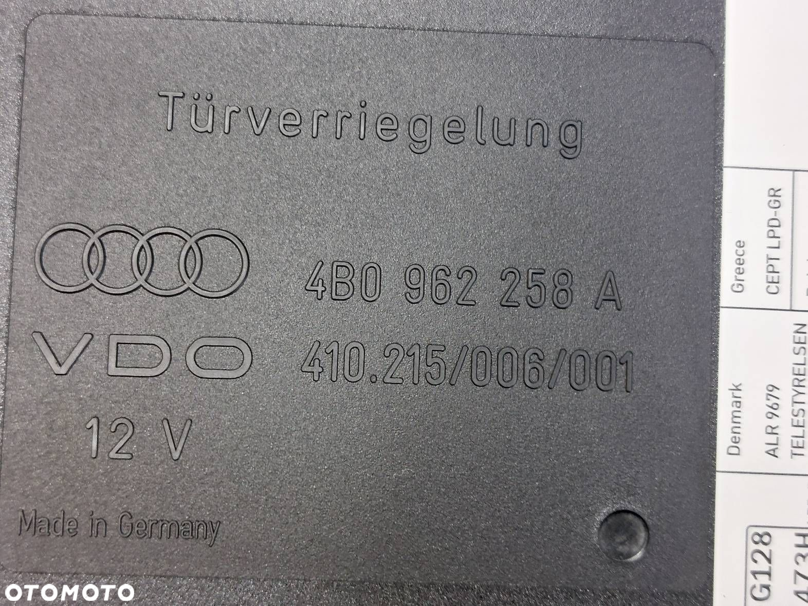 MODUŁ KOMFORTU KOSTKI WTYCZKI AUDI A6 C5 4B0962258A - 5