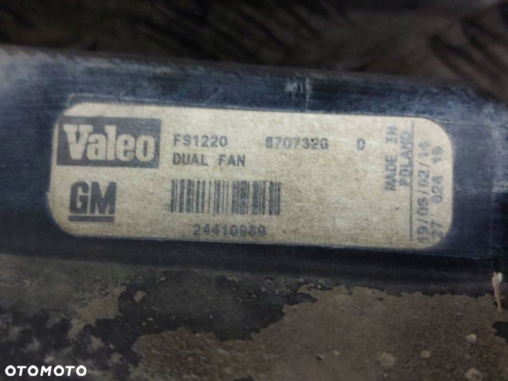 CHŁODNICE KOMPLET + WENTYLATORY OPEL VECTRA C 24418343 24418362 - 2