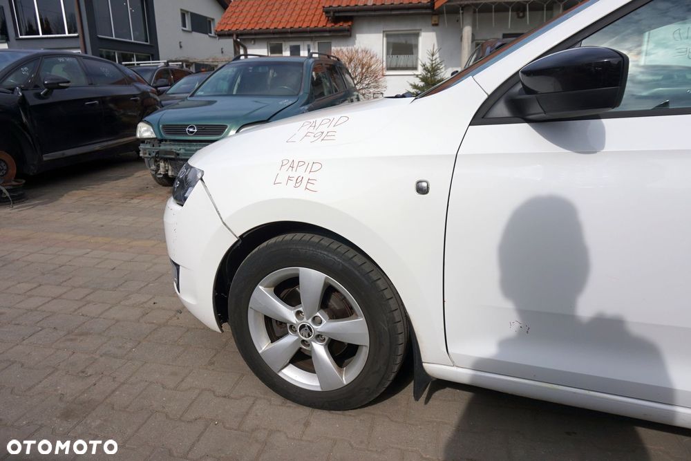 MASKA ZDERZAK BŁOTNIKI LAMPY RAPID NH3 LF9E  SKODA 2012-2019 BIAŁY PRZÓD KOMPLETNY - 9