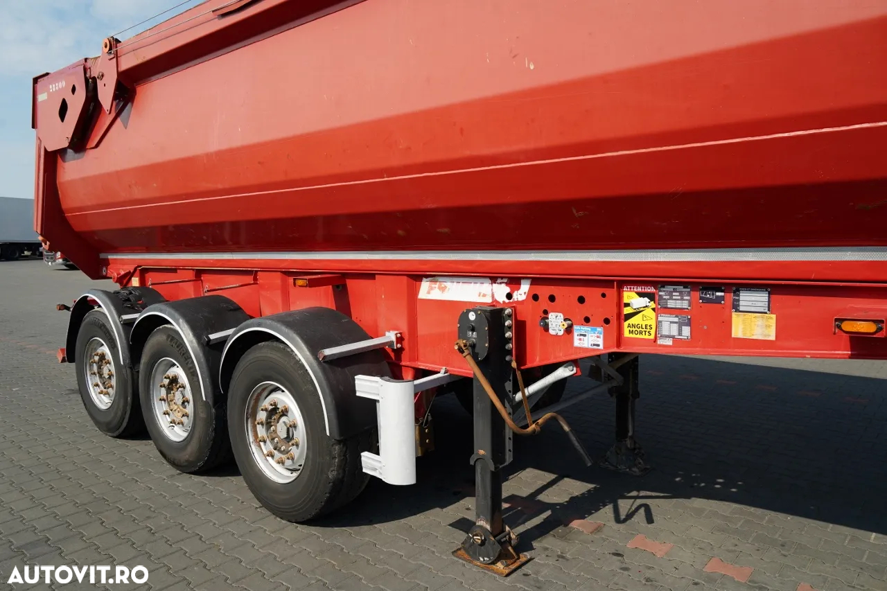 Fruehauf BASCĂLĂ FRUEHAUF DIN OȚEL / 28 m³ / HIDROCLASP / PRELATĂ AUTOMATĂ / AXĂ RIDICATĂ / - - 9