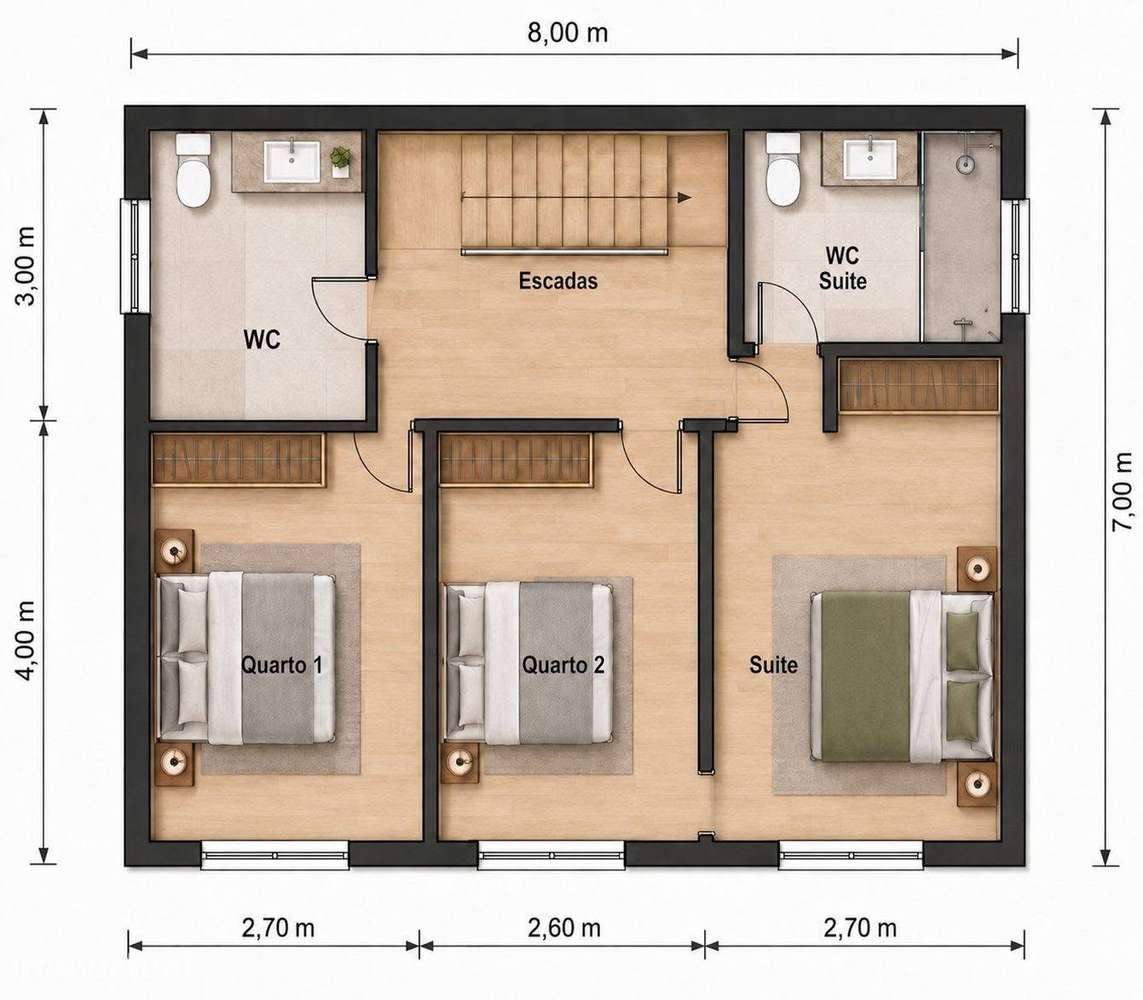 Moradia T3 Nova com Suite e Espaço Exterior | Adémia / Eiras – Coimbra - Grande imagem: 2/2