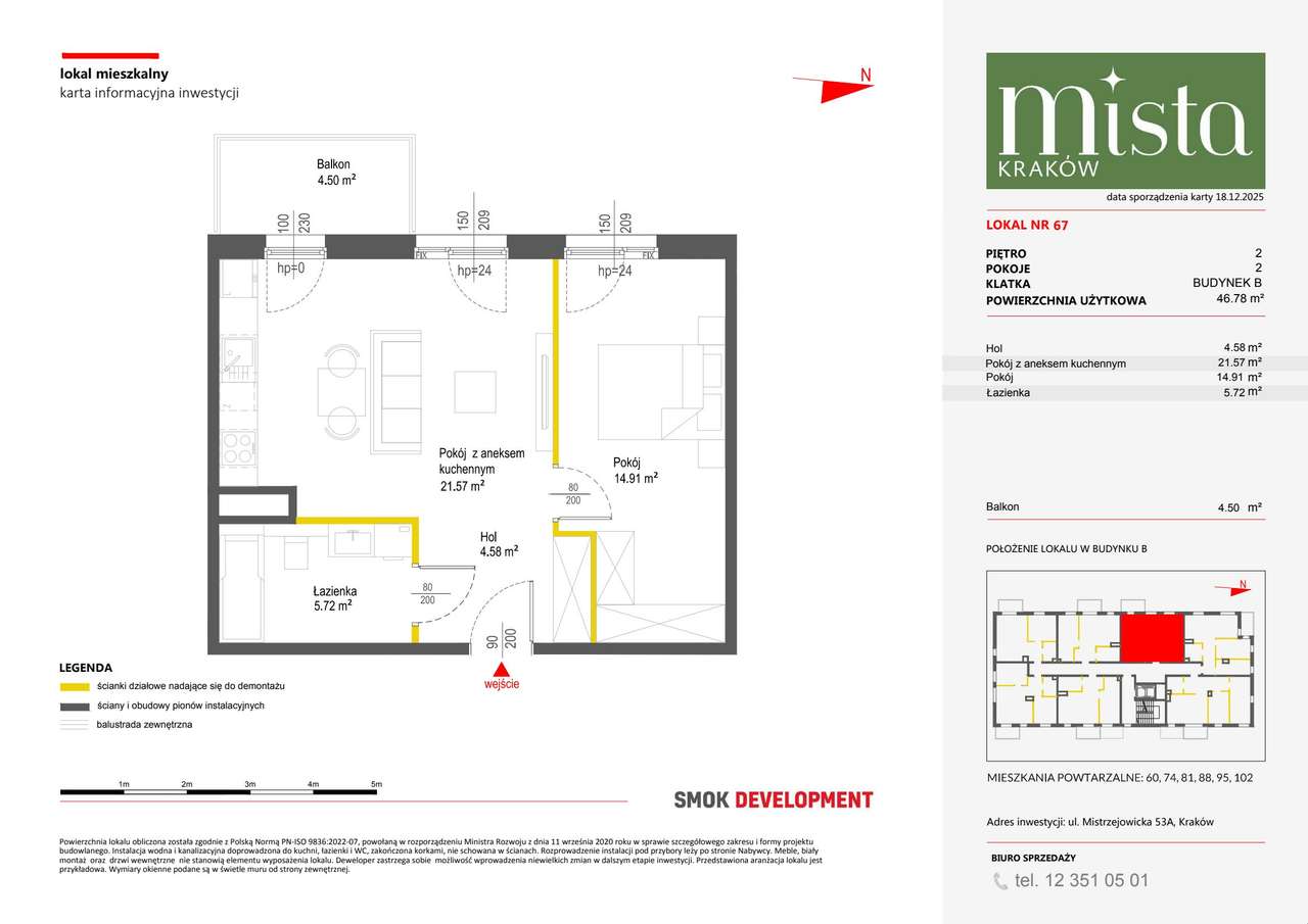 2-pokojowe mieszkanie 46m2 + balkon Bezpośrednio - Pełny obrazek: 2/14