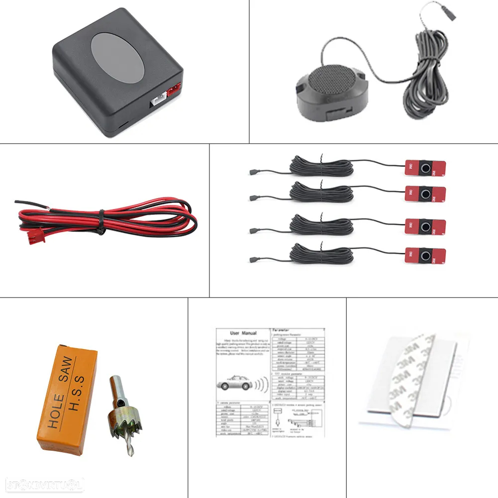 Sensores Estacionamento PDC 16.5MM Kit - 4