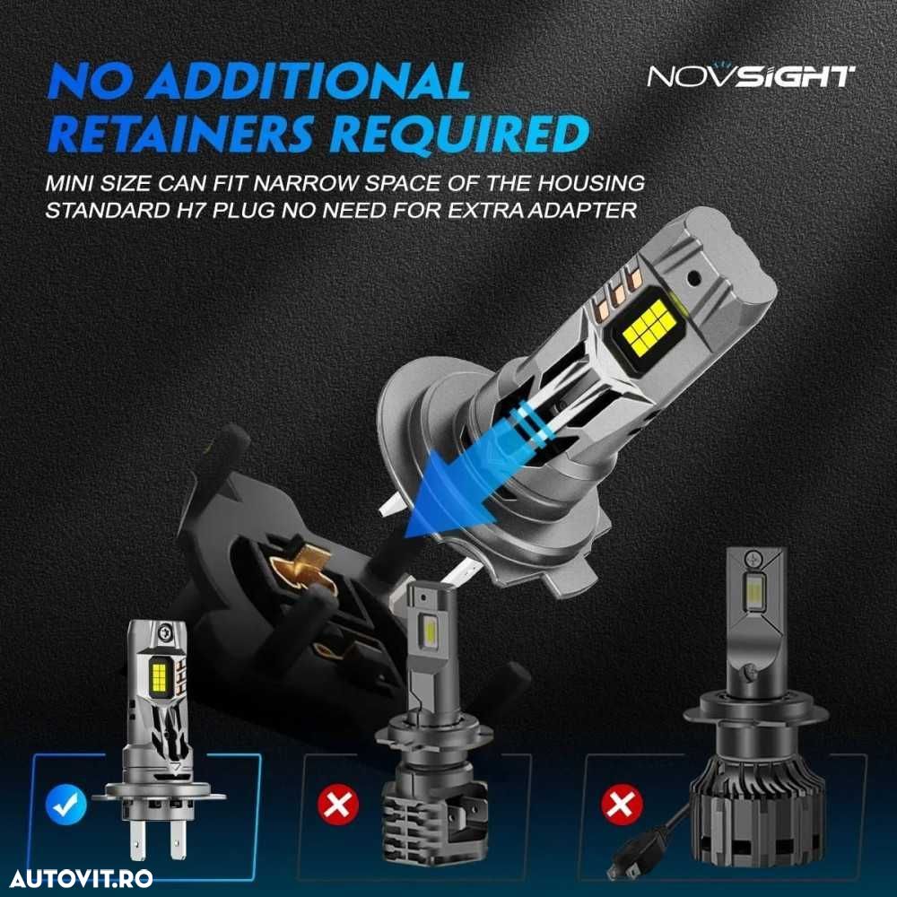 Set Bec LED CANBUS H7,H1,H4 6500K cu racire in bec[cip philips]12-24V - 5
