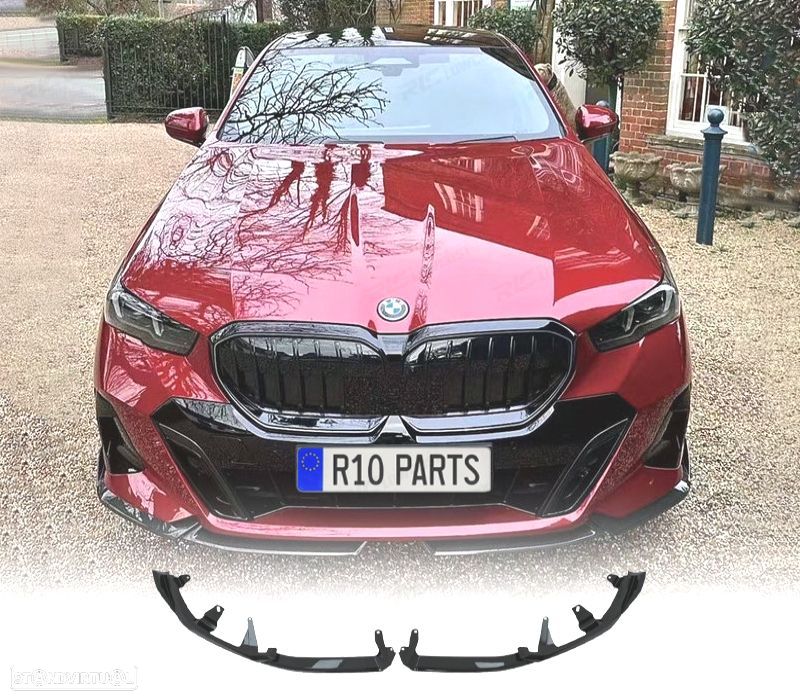 SPOILER LIP FRONTAL BMW G60 23- LOOK M PERFORMANCE PRETO BRILHANTE - 1