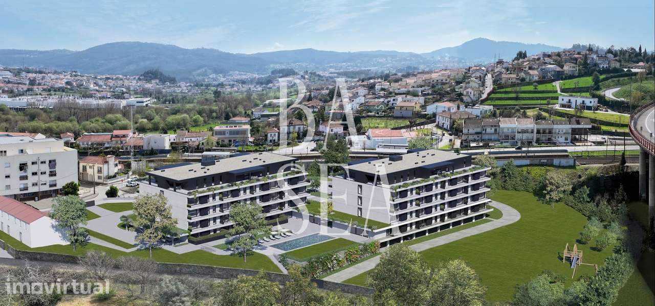 Apartamento T1 em condomínio com piscina em Ferreiros Braga. - Grande imagem: 2/42