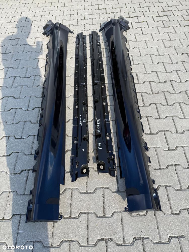 BMW X5 F15 M PAKIET 13-18 LISTWY PROGOWE NAKŁADKI KOLOR 416 Carbonschwarz - 3