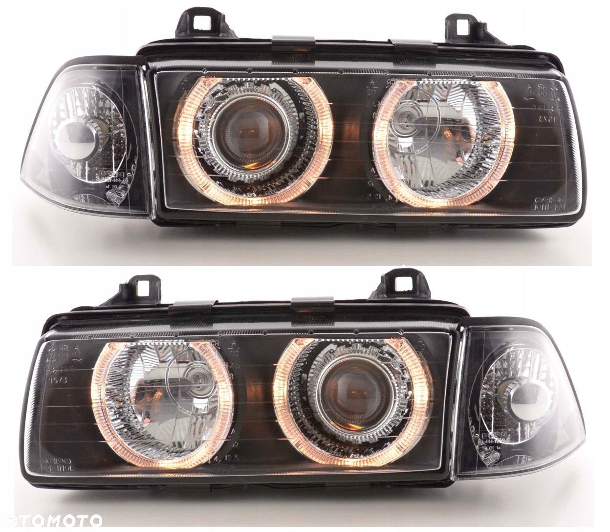 Reflektory Lampy kierunkowskazy kpl Czarne Balck Bmw 3 e36 Coupe Cabrio 90- - 2