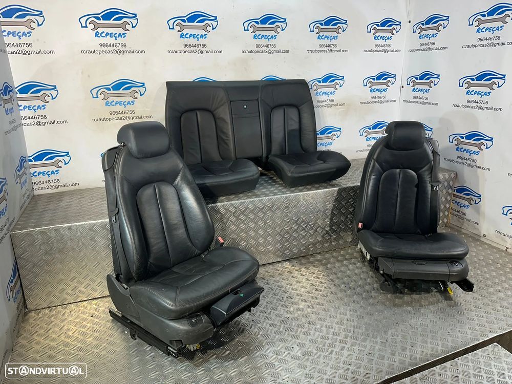 Conjunto Bancos Pele Frontais Frente Tras Traseiros Mercedes Benz CL W215 Eletricos - 4