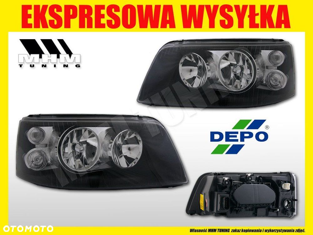 REFLEKTOR LAMPA BLACK VW T5 TRANSPORTER MULTIVAN - 2