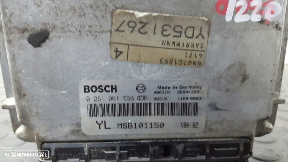 CENTRALINA DO MOTOR UCE MG ROVER SERIE 45 (RT) 1.6 16V CAT - 3
