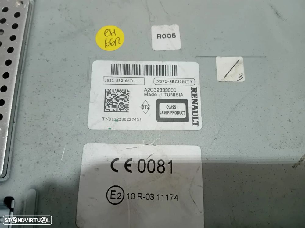 Auto Rádio Renault Megane III Fase II 281153266R Original - 3