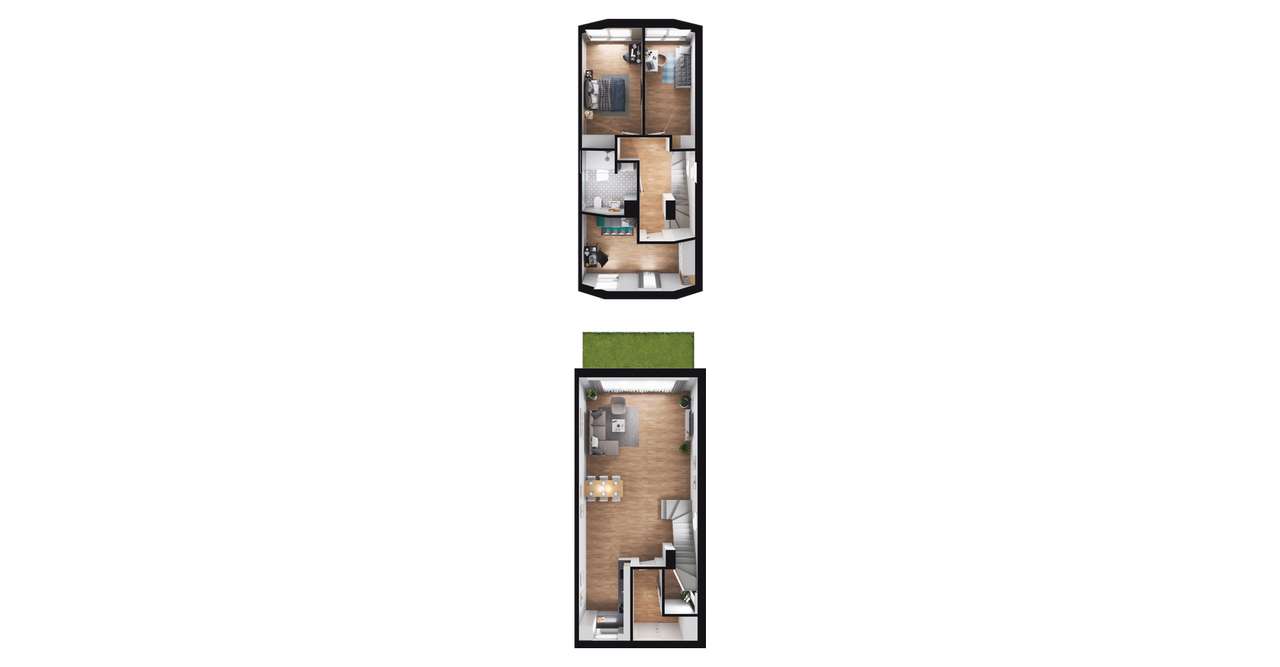 4-pokojowy dom 104m2 + ogródek Bezpośrednio - Pełny obrazek: 3/13
