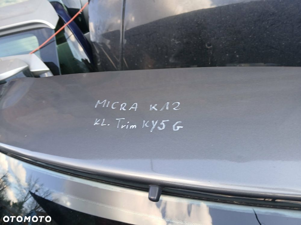 Nissan Micra K12 klapa bagażnika kod lakieru TRIM KY5G - 5