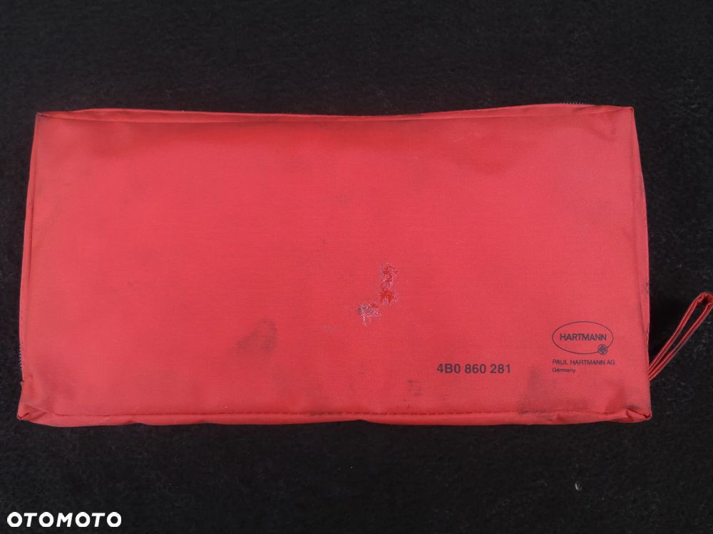 AUDI A4 B6 APTECZKA SAMOCHODOWA BANDAŻE GAZY NOŻYCZKI KOC TERMICZNY 4B0860281 - 3