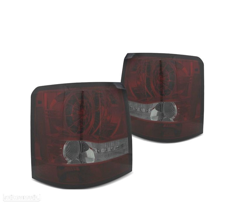 FAROLINS TRASEIROS RANGE ROVER SPORT 05-09 LED VERMELHO FUMADO - 1