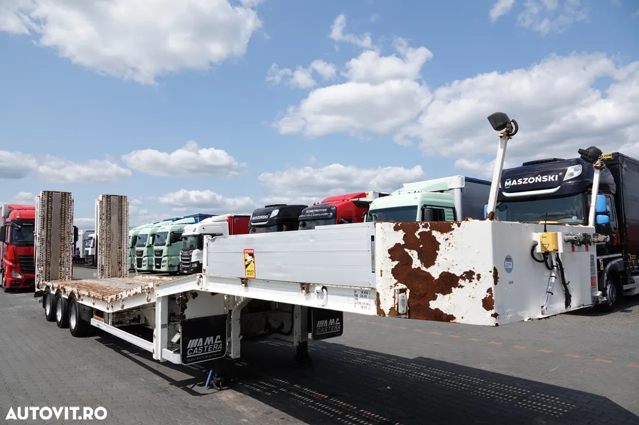Castera REMORCĂ CASTERA / LOW LOADER / 13,4 M / PLATFORMĂ HIDRAULICĂ / RAMPE HIDRAULICE / AXIE DE DIRECȚIE / TROLIU - 7