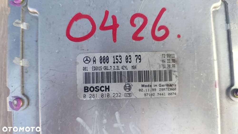 STEROWNIK KOMPUTER SILNIKA MERCEDES BENZ 2.2 W203 A0001530379 0281010232 - 2