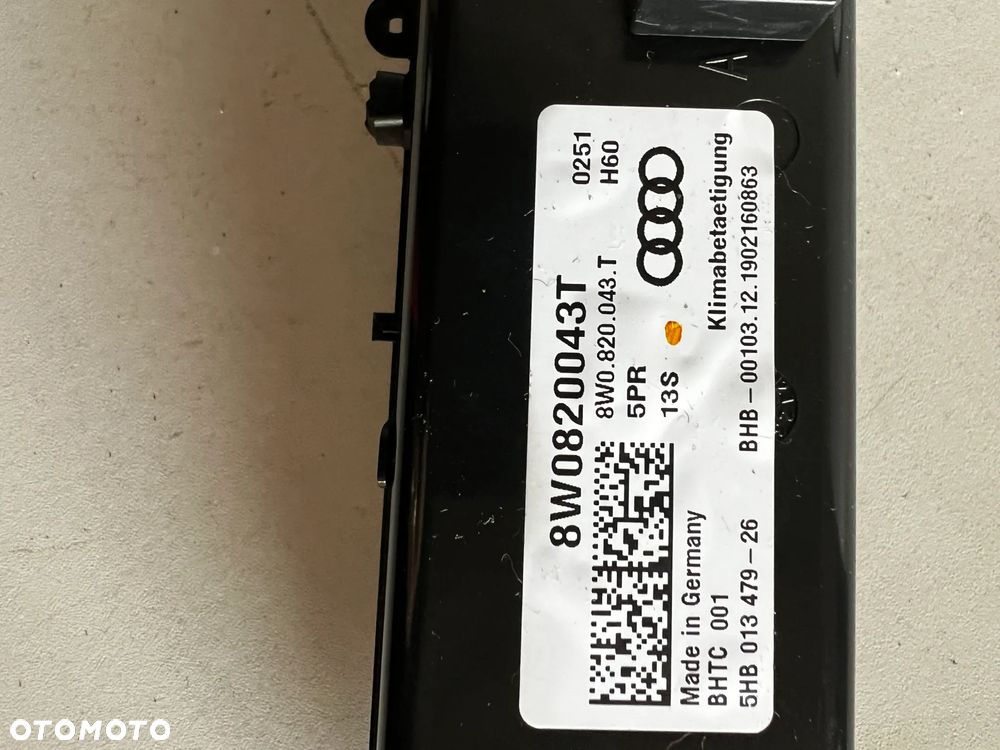 WYŚWIETLACZ AUDI A4 A5 B9 DOTYK LCD EUROPA MIB 3 8W0919620 PANEL KLIMATYZACJI 8W0820043T - JAK NOWE - 5
