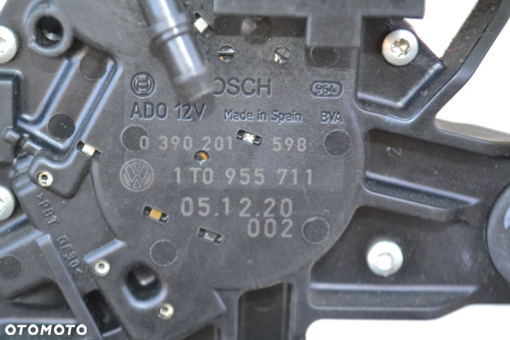 VW TOURAN CADDY MECHANIZM SILNICZEK WYCIERACZKI TYŁ TYLNEJ 1T0955711 - 3
