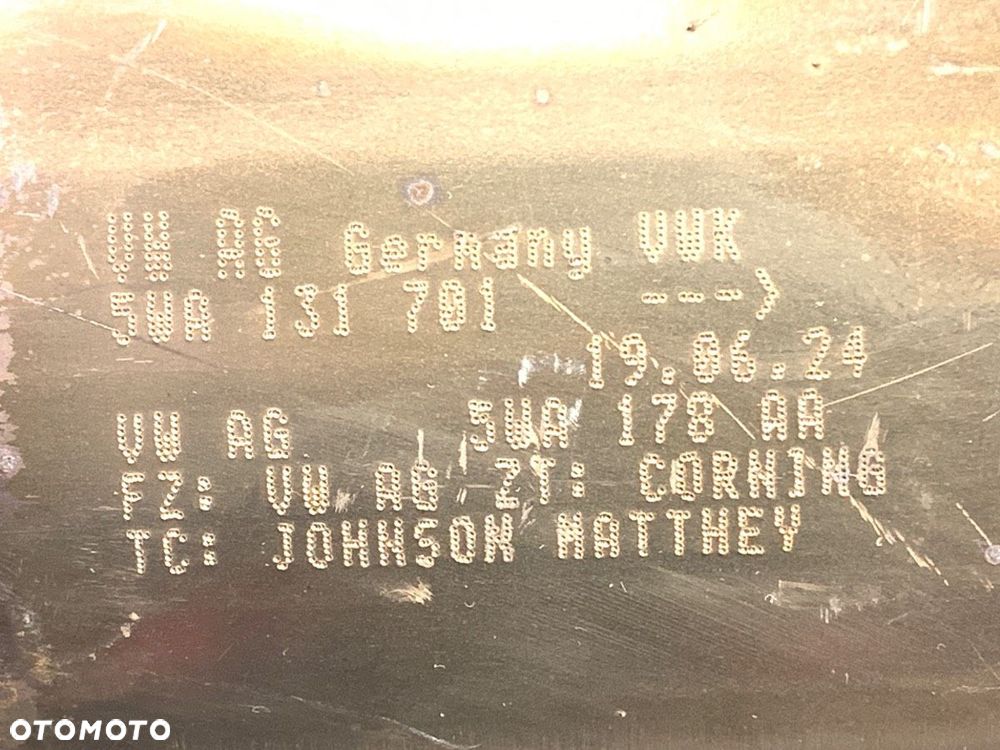 KATALIZATOR  SKODA SUPERB IV 2023 - 2.0 TSI 195 kW [265 KM] benzyna 2023 - 5WA131701 5WA131723E - 5