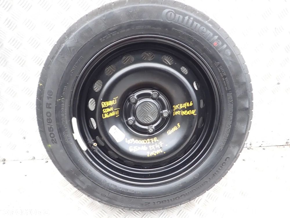 KOŁO ZAPASOWE RENAULT 5X114,3 6,5 X16 403000027R 205/60/16 - 1
