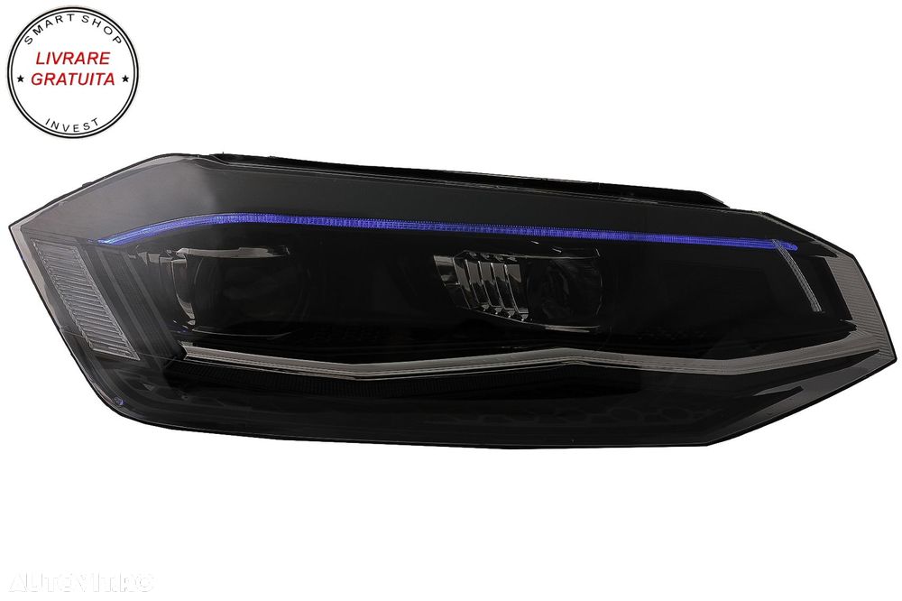 Faruri LED VW Polo AW MK6 (2018-2020) Semnal Dinamic Secvential- livrare gratuita - 6