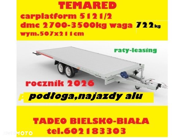 TEMARED CARPLATFORM 5121/2 S 3,5T podłoga alu, najazdy alu - 1