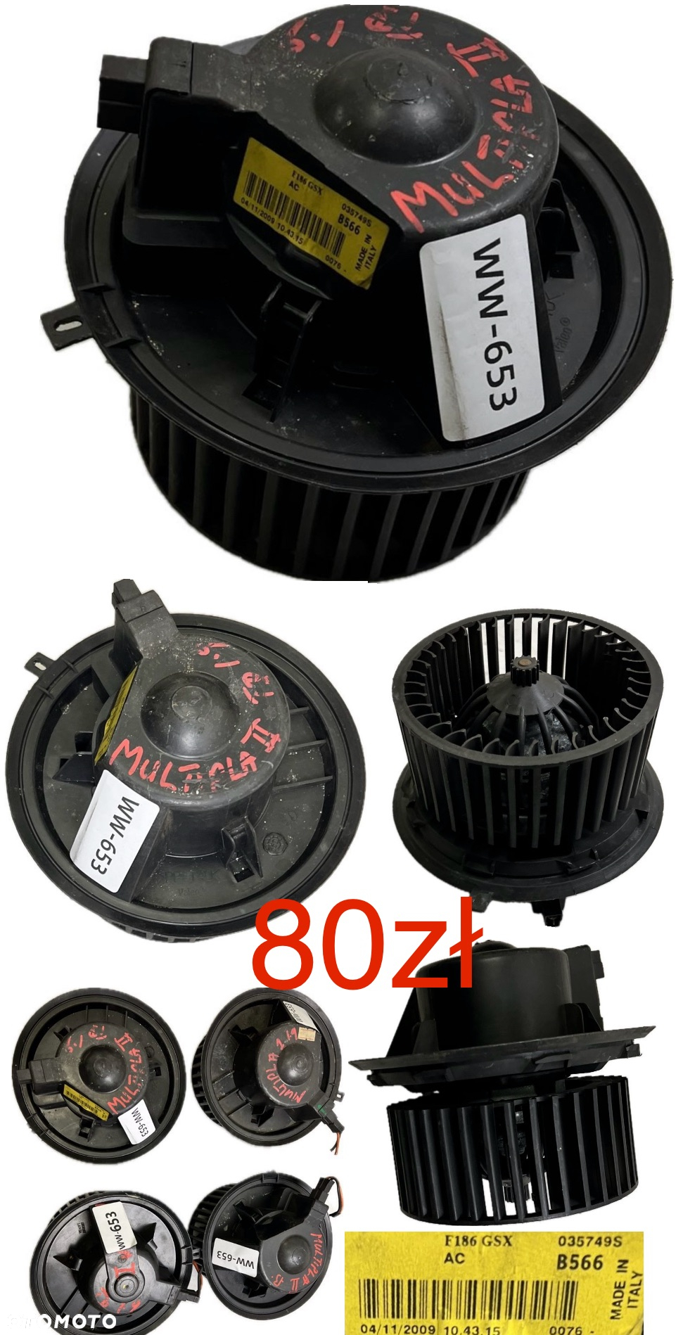 Wentylator dmuchawa nagrzewnicy Opel Insignia B Kia Picanto II 2011-2015r Mercedes Vito W638 C W204 2007-2014r A W169 04-12r BMW X6 F16 X5 F15 14-19r BMW F20 F21 F30 F31 2011-2018r Multipla II Nissan Serena Vanette Terrano NV300 Trafic III Vivaro B Talento  Oryginał - 9