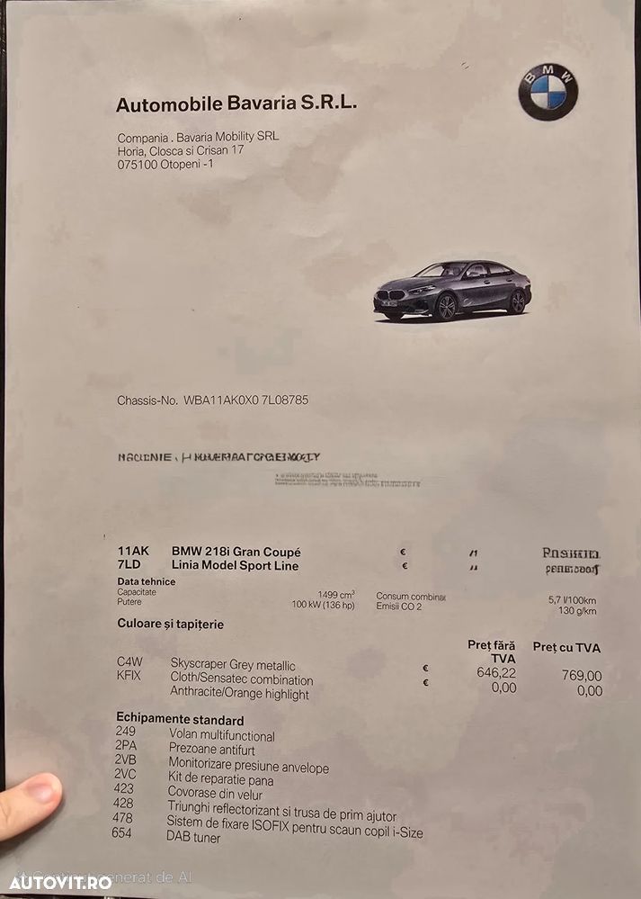 BMW Seria 2 218i AT - 2