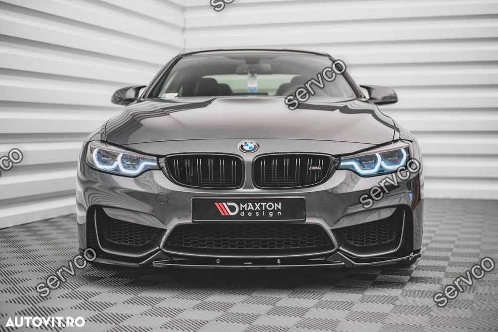 Prelungire splitter bara fata Bmw Seria M4 F82 2014- v2 Maxton Design - 3