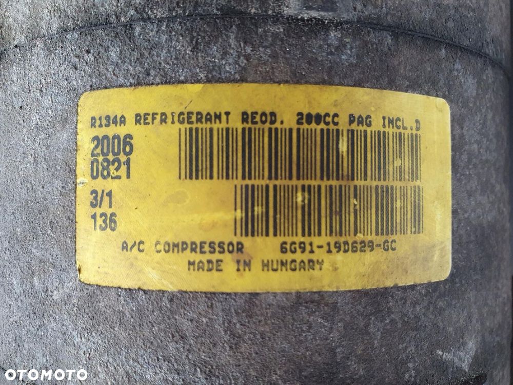 SPRĘŻARKA KLIMATYZACJI Ford Focus C-Max 1.8 TDCI 6G91-19D629GC - 3