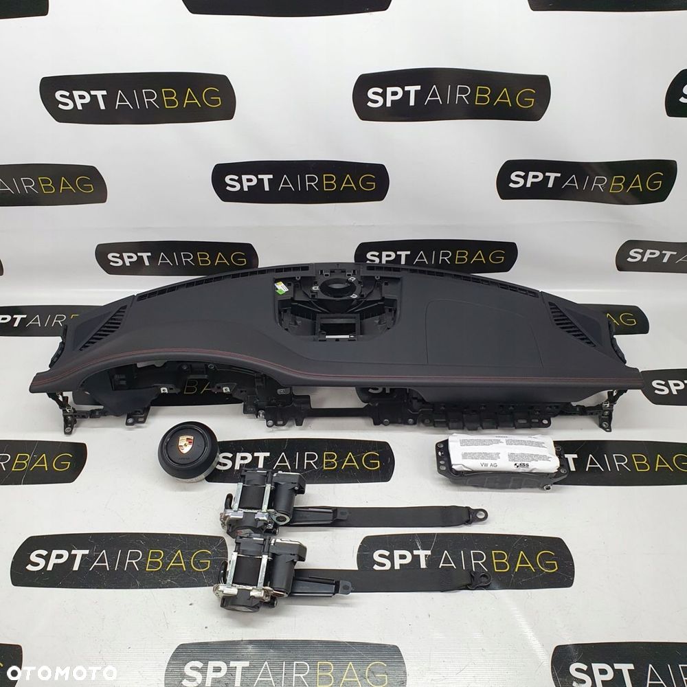 PORSCHE TARGA DESKA ROZDZIELCZA KONSOLA KOKPIT PULPIT PODUSZKI AIRBAG AIR BAG PASY KIT SET - 1
