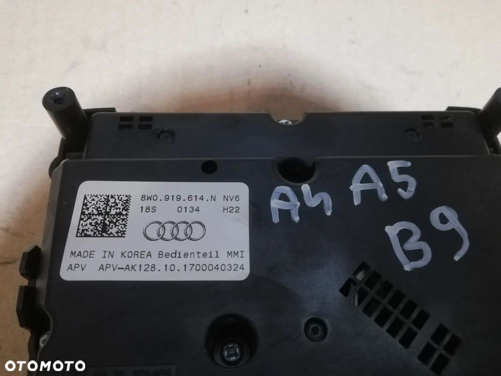PANEL PRZELACZNIK STEROWANIA RADIEM MMI AUDI A4 B9 8W 8W0919614N - 3