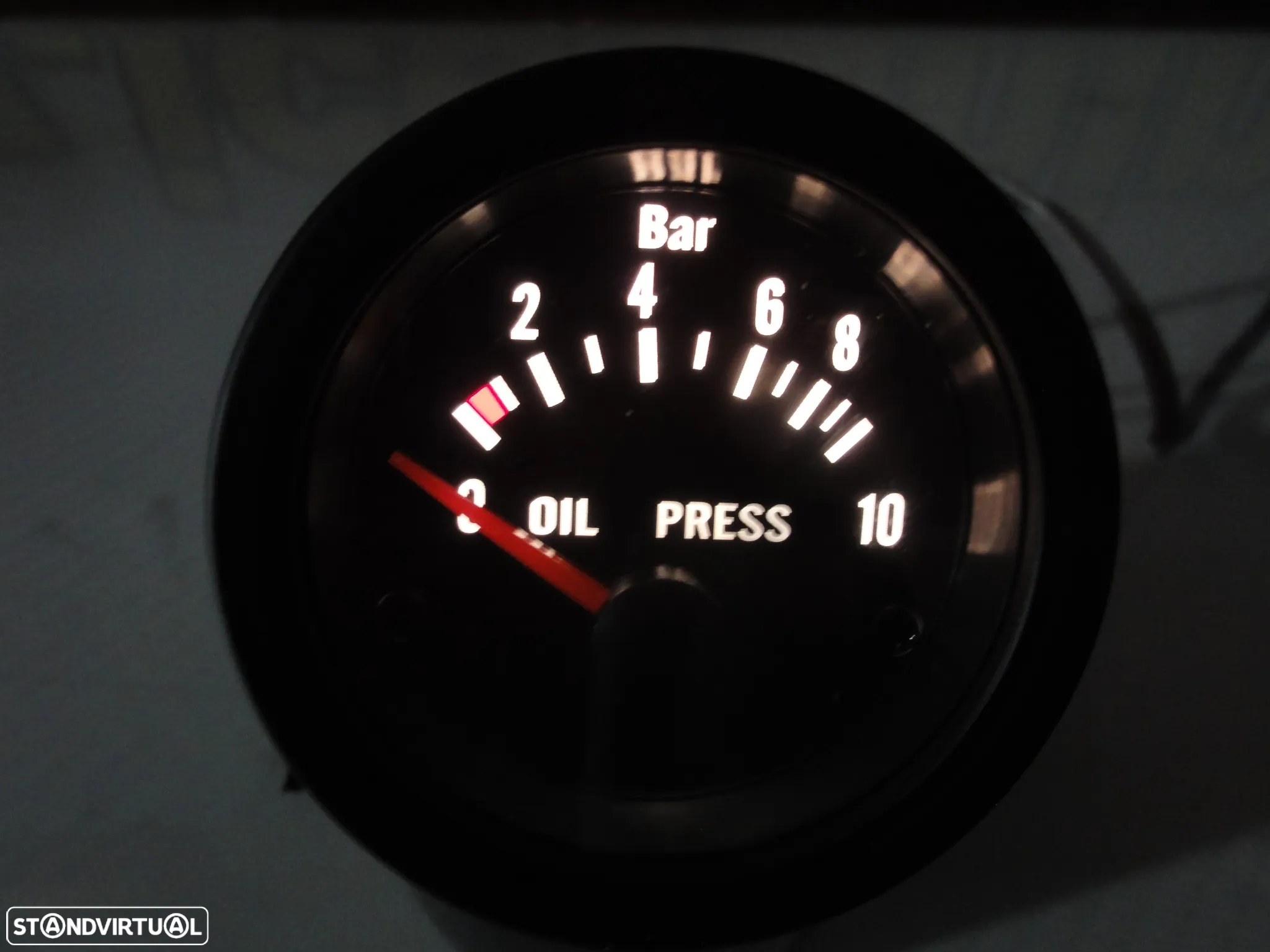 Manómetro fundo preto estilo VDO / Od school disponível em Amperímetro, pressão do turbo, pressão do oleo, temperatura do oleo, temperatura da água, voltagem, vacuo - 24