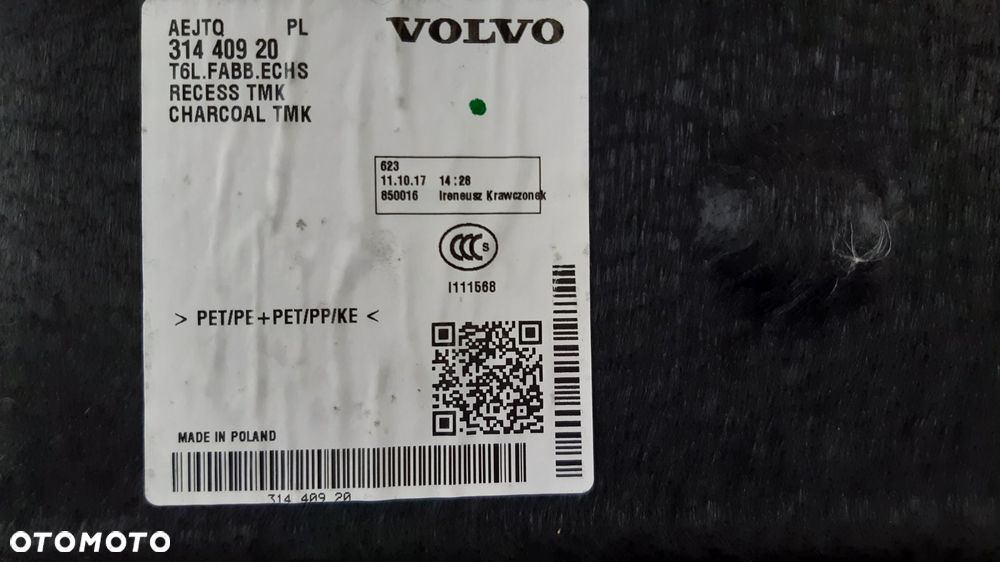 VOLVO XC40 MATA POKŁADA BAGAŻNIKA 31440920 - 6