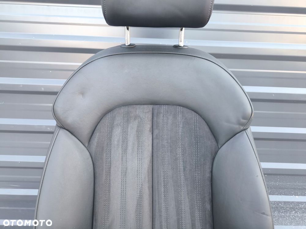 FOTEL KIEROWCY SKÓRA + ALCANTARA PODGRZEWANY A6 C7 A7 4G8 ORYGINAŁ ! - 4