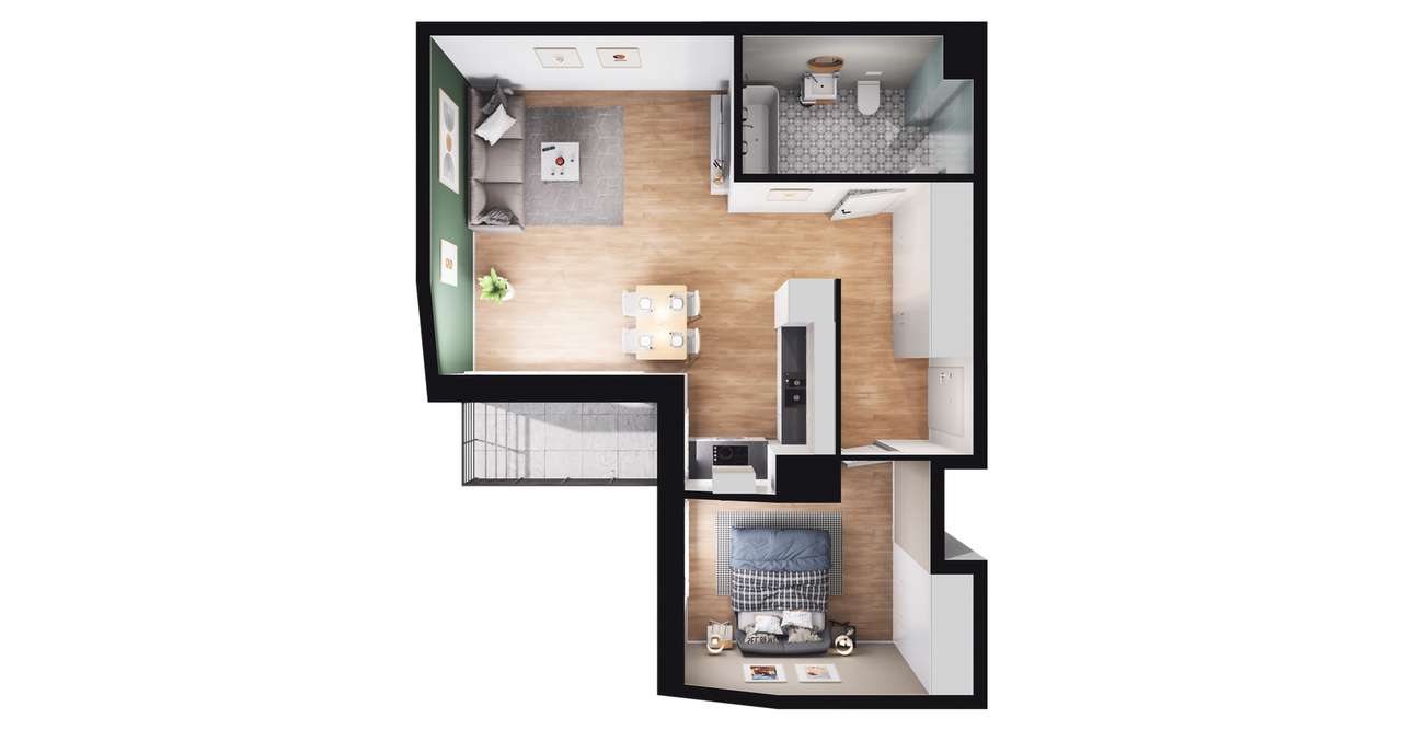 2-pokojowe mieszkanie 50m2 + balkon Bez Prowizji - Pełny obrazek: 2/23