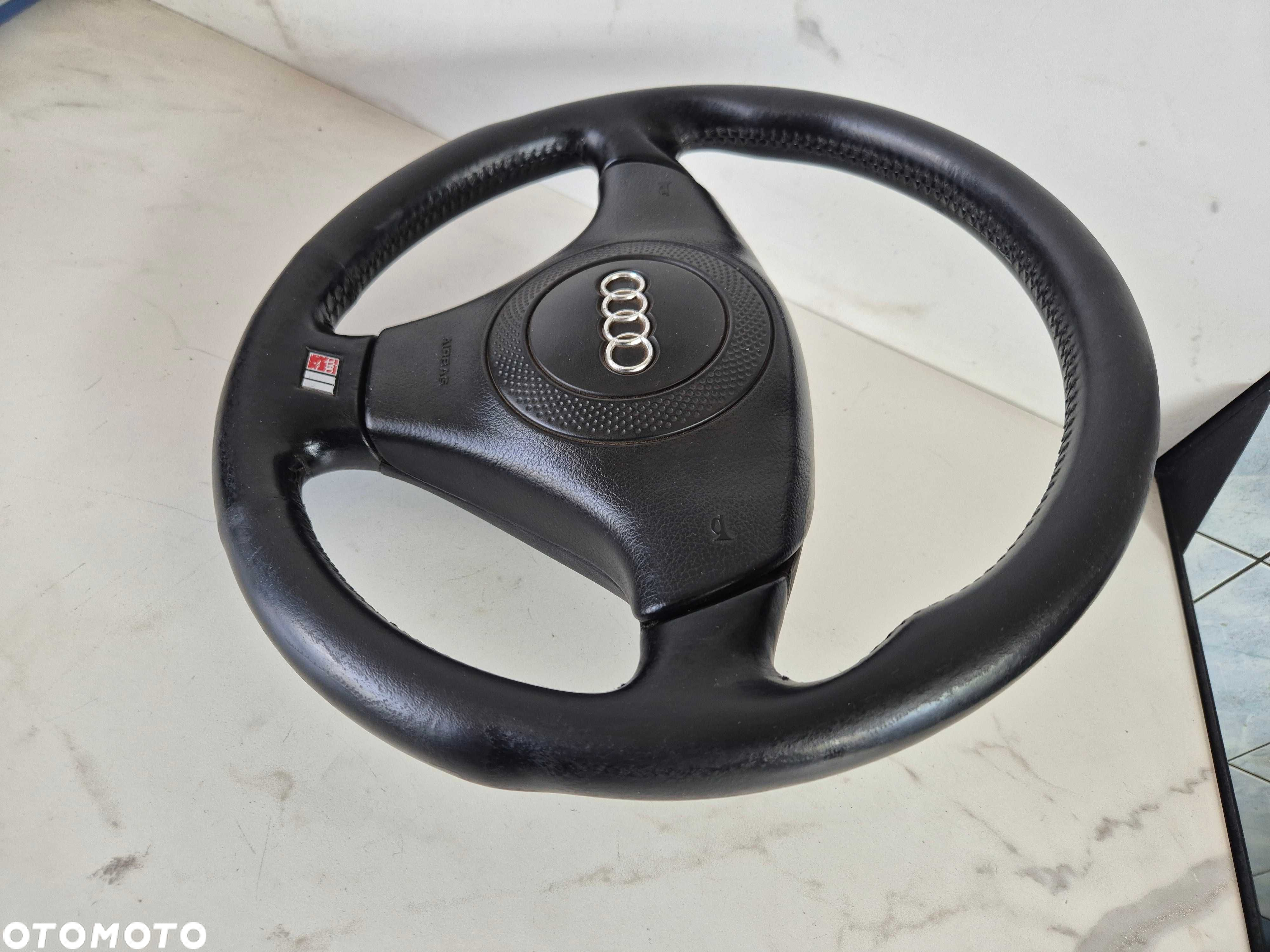 audi a4 b5 a6 c5 lift kierownica skóra skórzana poduszka airbag kpl - 8