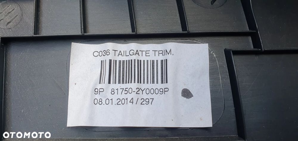 Tapicerka osłona klapy bagażnika Hyundai IX35 - 7