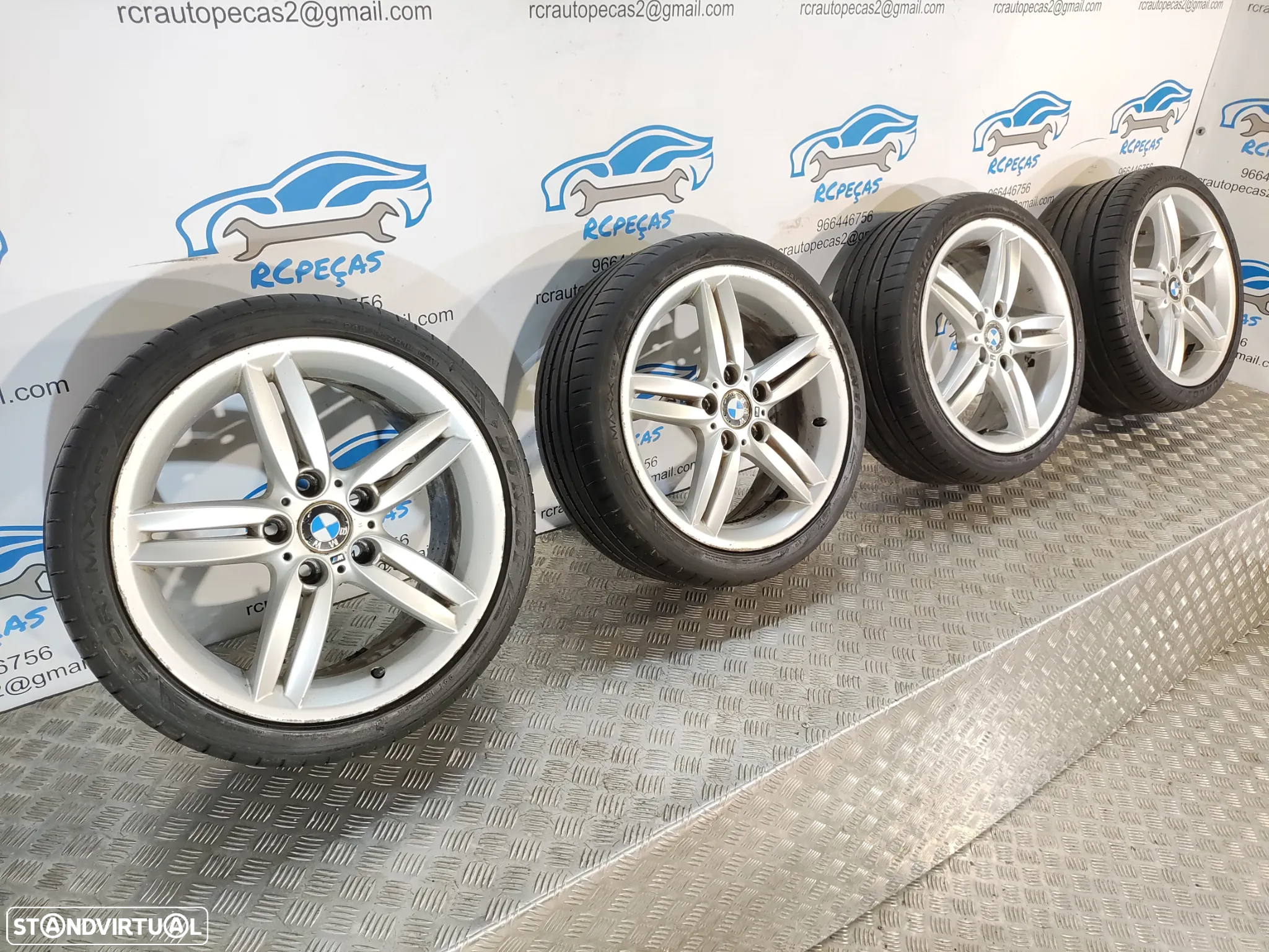 .JANTES ORIGINAIS BMW SERIE 1 E87 PACK M STYLE 208M 18 POLEGADAS 7,5J ET49 8,5J ET52 5X120 7839305 8036939 - 8
