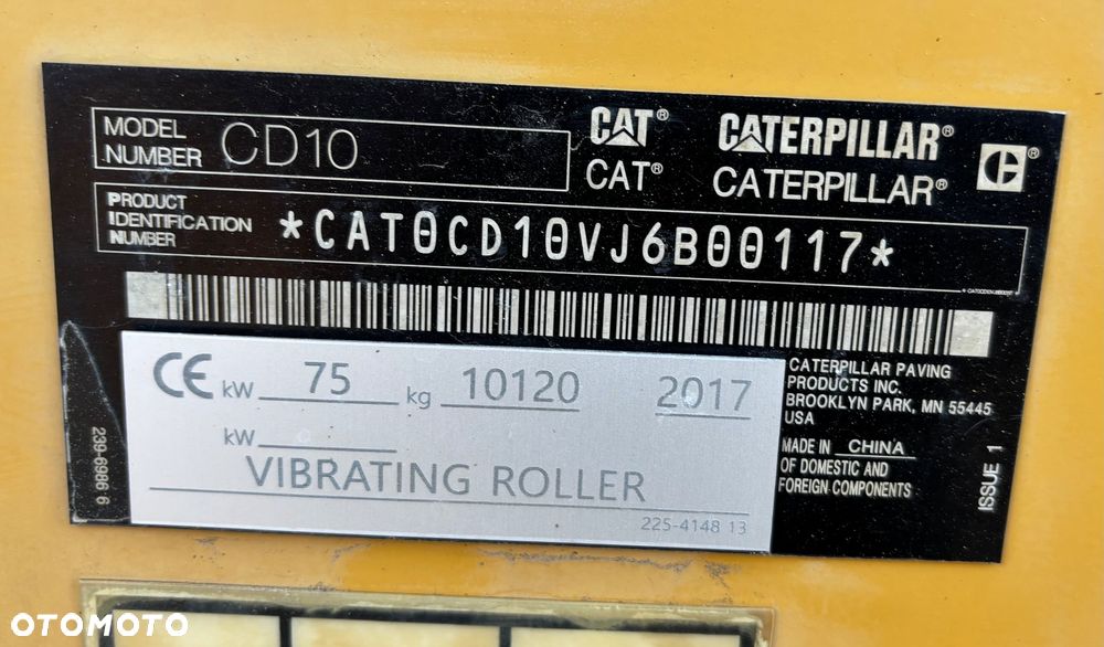 Caterpillar CAT CD 54 CD10 2016 / 2017 r WAGA 10TON , STAL STAL,obcinarka, bęben dzielony - 13
