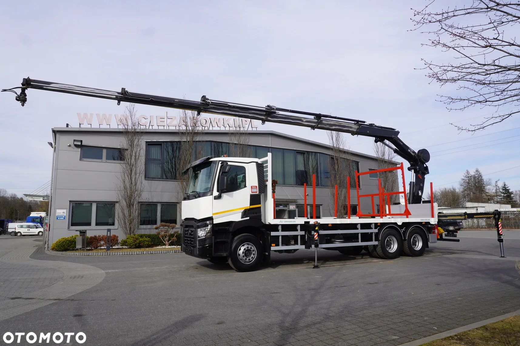Renault C430 / Dźwig HIAB 244 EP-5 HIDUO 8400 kg 15 m / Platforma z kłonicami - 16