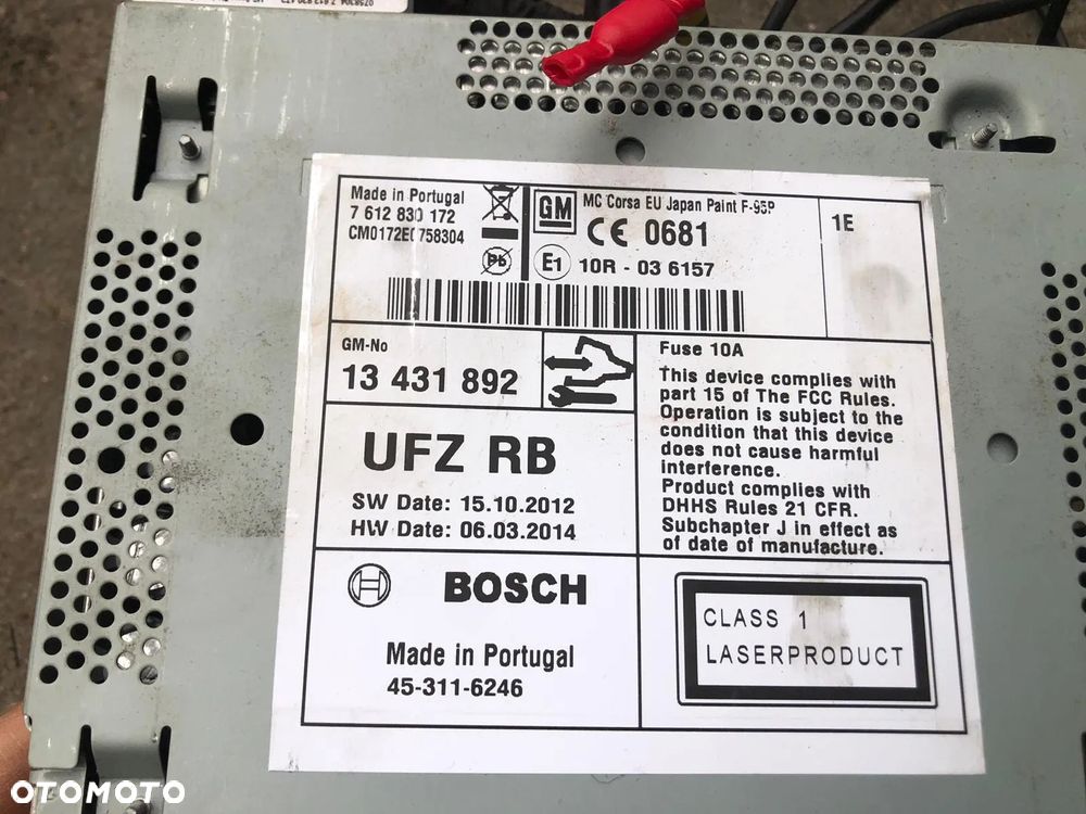 OPEL SIGNUM VECTRA C CORSA D ZAFIRA B RADIO NAWIGACJA 13431892 BOSCH  ANDROID - 4
